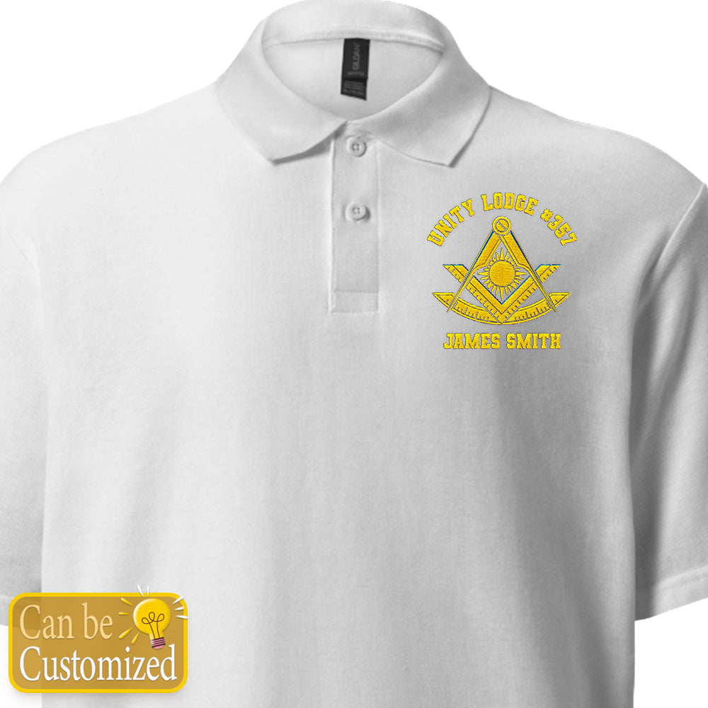 Custom Past Master Embroidered Polo Shirt