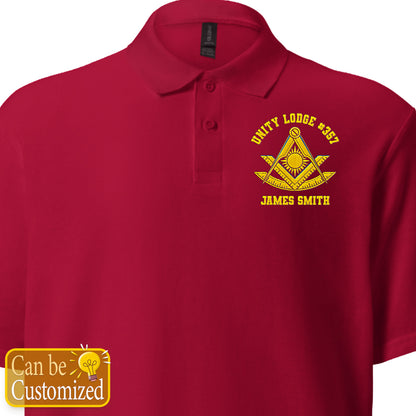 Custom Past Master Embroidered Polo Shirt