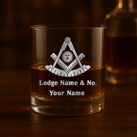 Custom Past Master Whiskey Glass