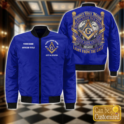 Custom Prince Hall Masonic Bomber Jacket