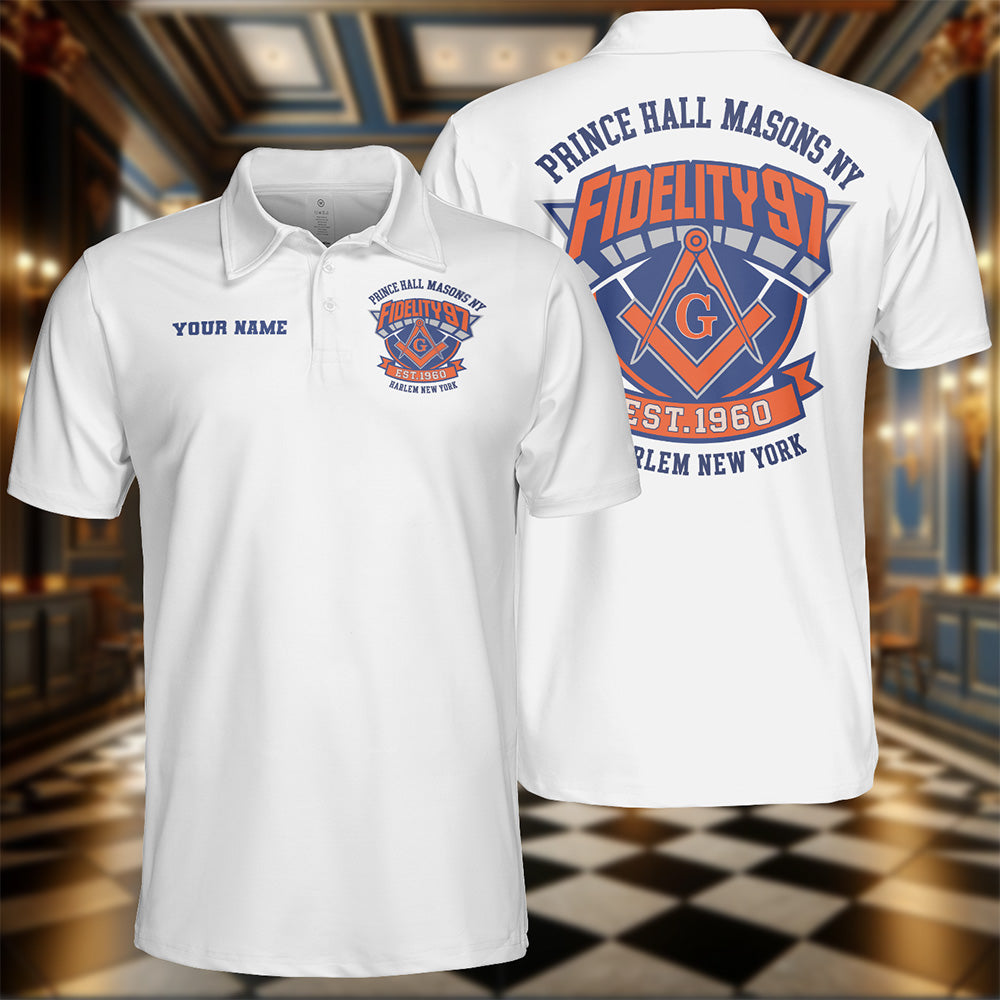 Custom Printed Polo Shirt - Fidelity Lodge No.97