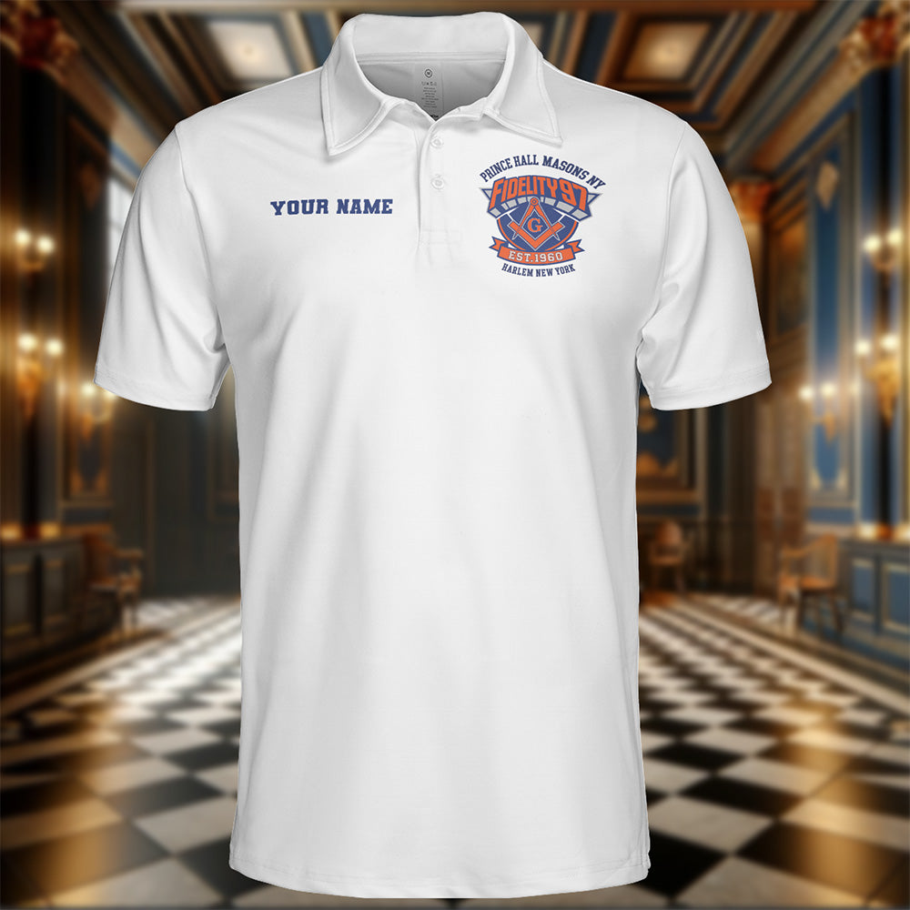 Custom Printed Polo Shirt - Fidelity Lodge No.97