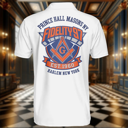 Custom Printed Polo Shirt - Fidelity Lodge No.97
