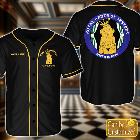 Custom Royal Order of Jesters Baseball Jersey