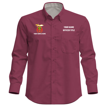 Custom Shriner Embroidered Button-Down Shirt