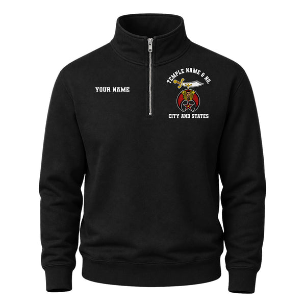 Custom Shriner Noble Embroidered Quarter-Zip Sweatshirt