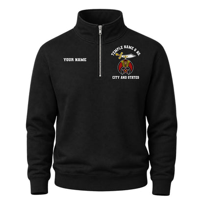 Custom Shriner Noble Embroidered Quarter-Zip Sweatshirt