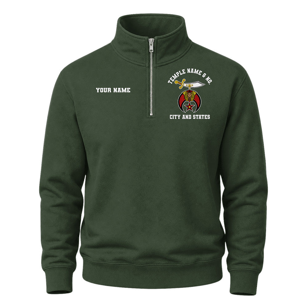 Custom Shriner Noble Embroidered Quarter-Zip Sweatshirt