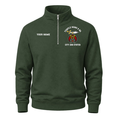 Custom Shriner Noble Embroidered Quarter-Zip Sweatshirt