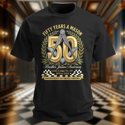 Custom T-Shirt - Years A Mason Milestone