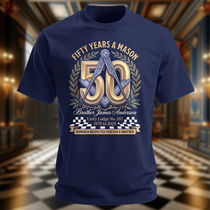Custom T-Shirt - Years A Mason Milestone