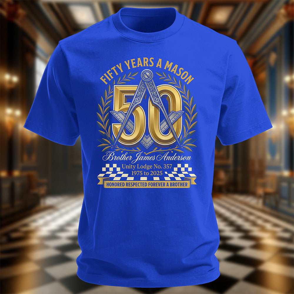 Custom T-Shirt - Years A Mason Milestone