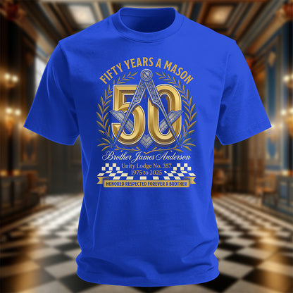 Custom T-Shirt - Years A Mason Milestone