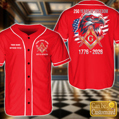 Custom USA 250th Anniversary Baseball Jersey