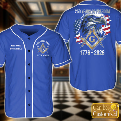 Custom USA 250th Anniversary Baseball Jersey