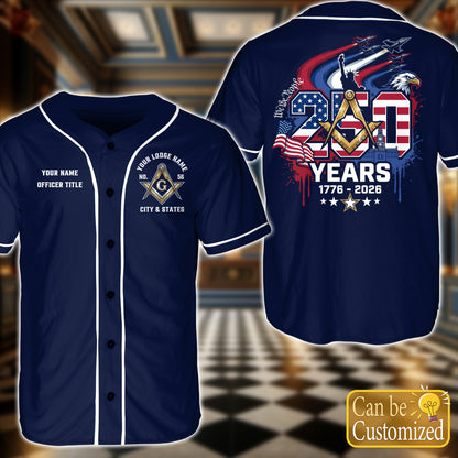 Custom USA 250th Anniversary Baseball Jersey