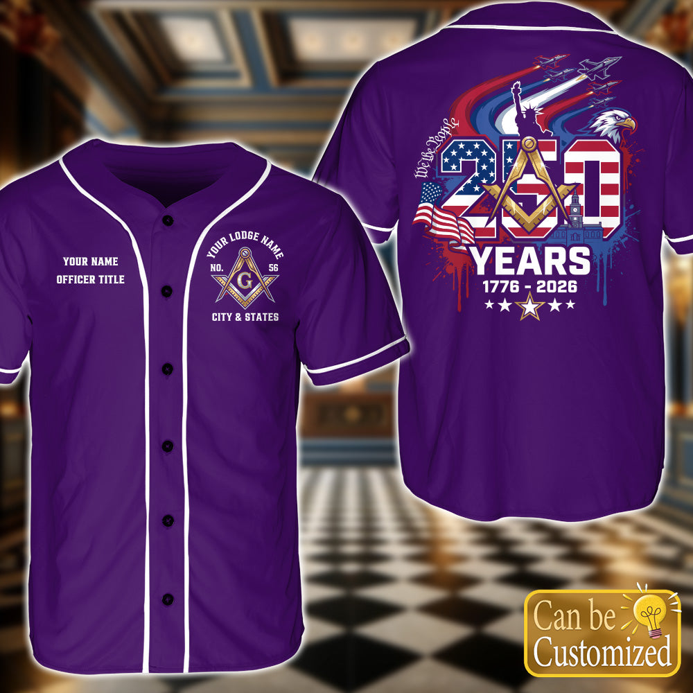 Custom USA 250th Anniversary Baseball Jersey