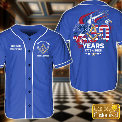 Custom USA 250th Anniversary Baseball Jersey