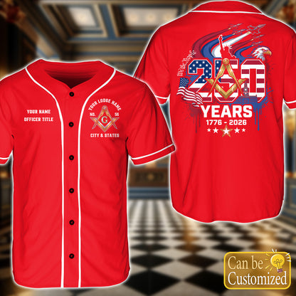 Custom USA 250th Anniversary Baseball Jersey