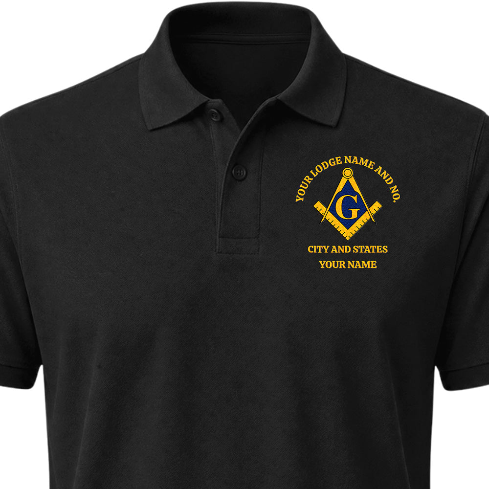 Custom Worshipful Master Embroidered Polo Shirt
