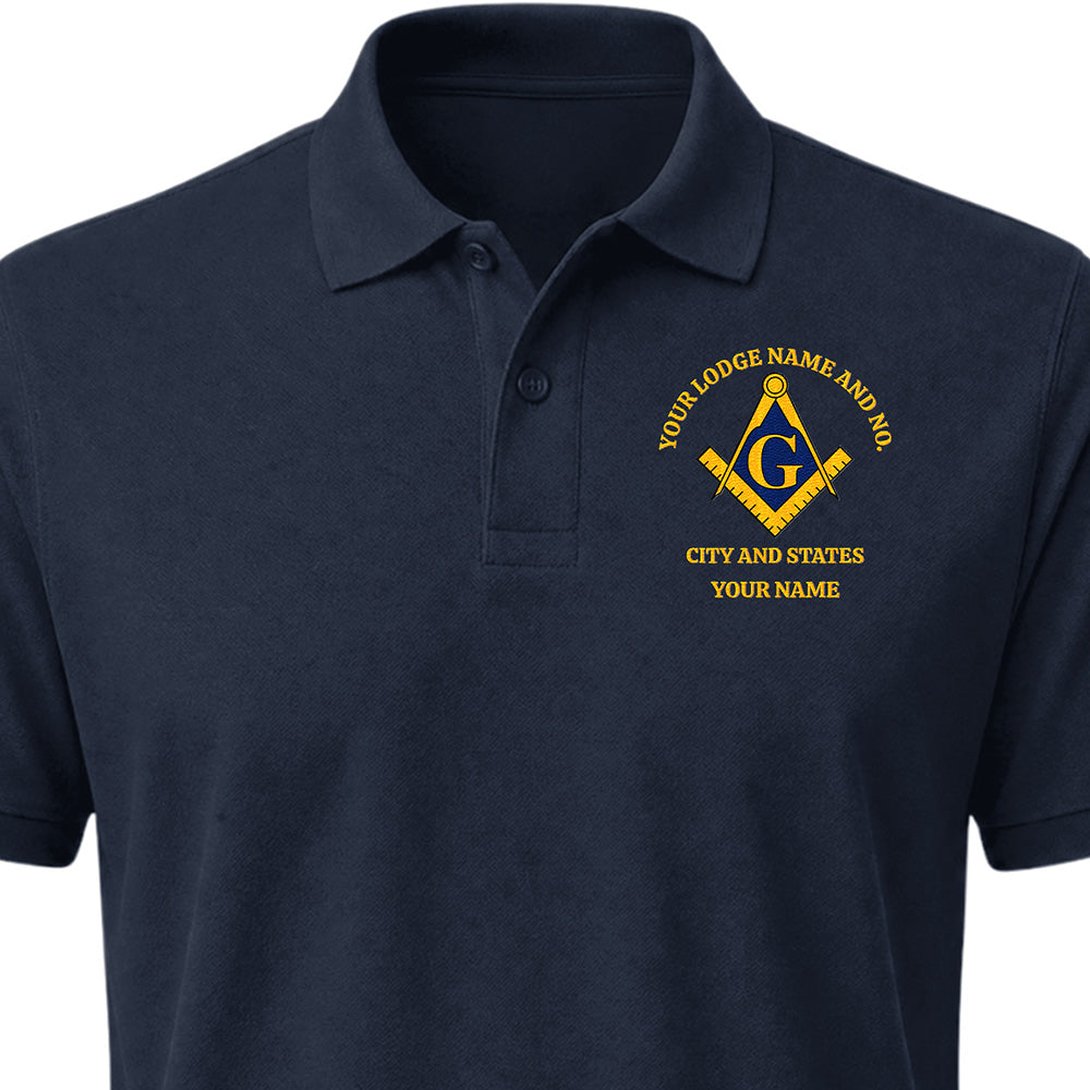 Custom Worshipful Master Embroidered Polo Shirt