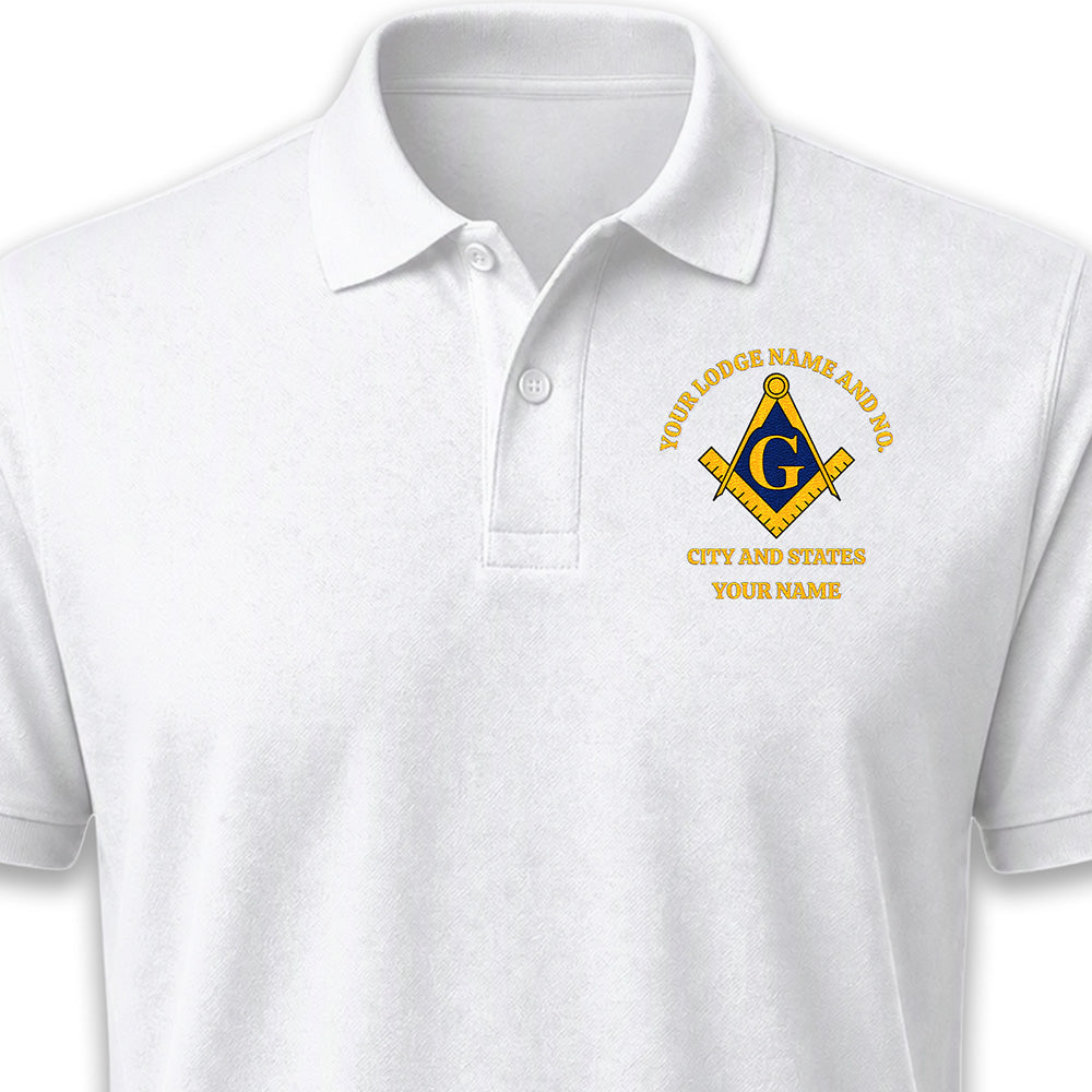 Custom Worshipful Master Embroidered Polo Shirt