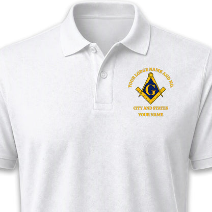 Custom Worshipful Master Embroidered Polo Shirt
