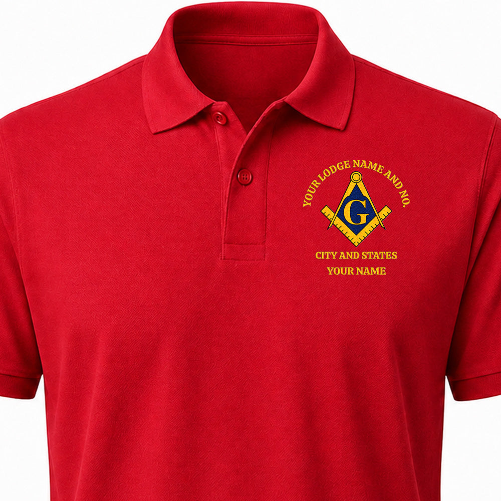 Custom Worshipful Master Embroidered Polo Shirt
