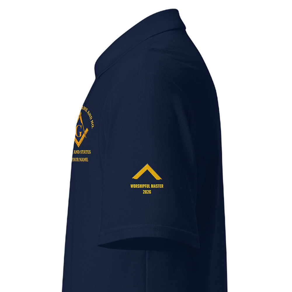 Custom Worshipful Master Embroidered Polo Shirt