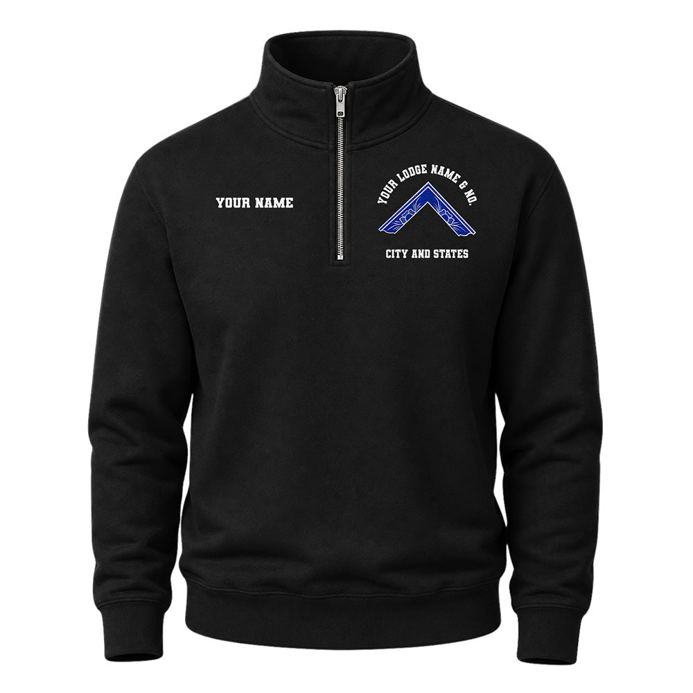 Custom Worshipful Master Embroidered Quarter-Zip Sweatshirt