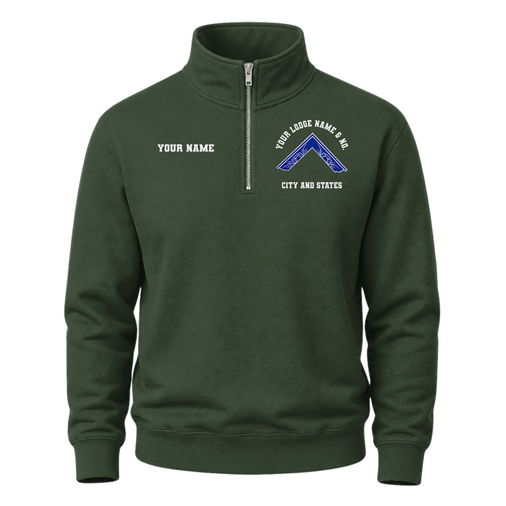 Custom Worshipful Master Embroidered Quarter-Zip Sweatshirt