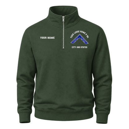 Custom Worshipful Master Embroidered Quarter-Zip Sweatshirt