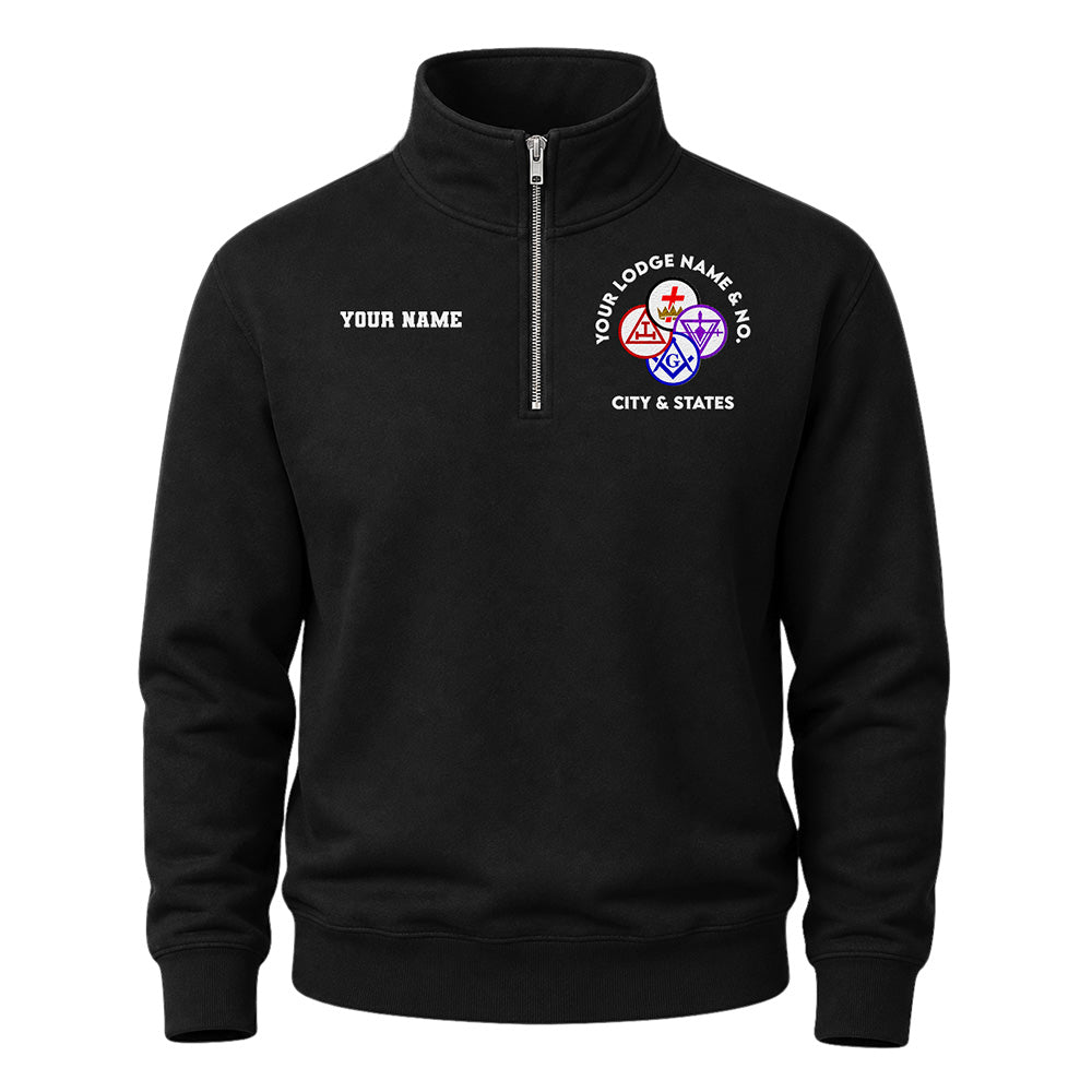 Custom York Rite Quarter-Zip Sweatshirt