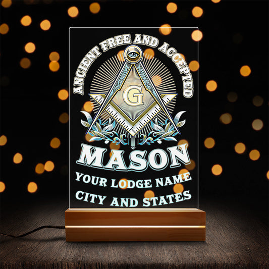 Custom Ancient Free & Accepted Masons Night Light