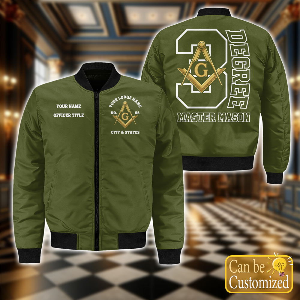 Custom Bomber Jacket - 3 Degree Master Mason