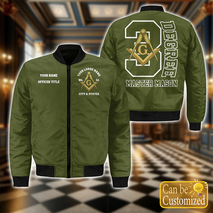 Custom Bomber Jacket - 3 Degree Master Mason