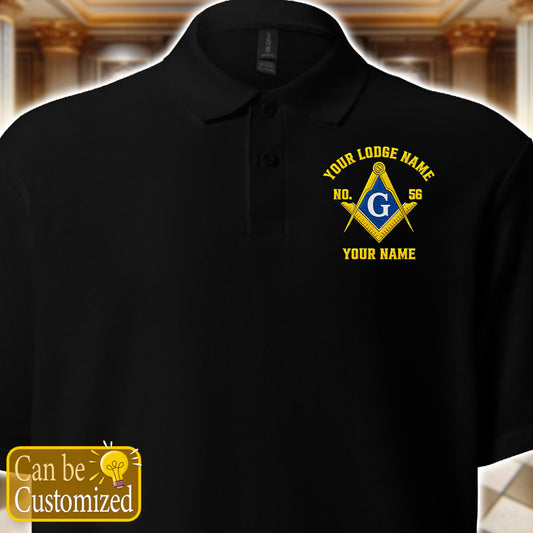 Custom Lodge Name Masonic Embroidered Polo Shirt