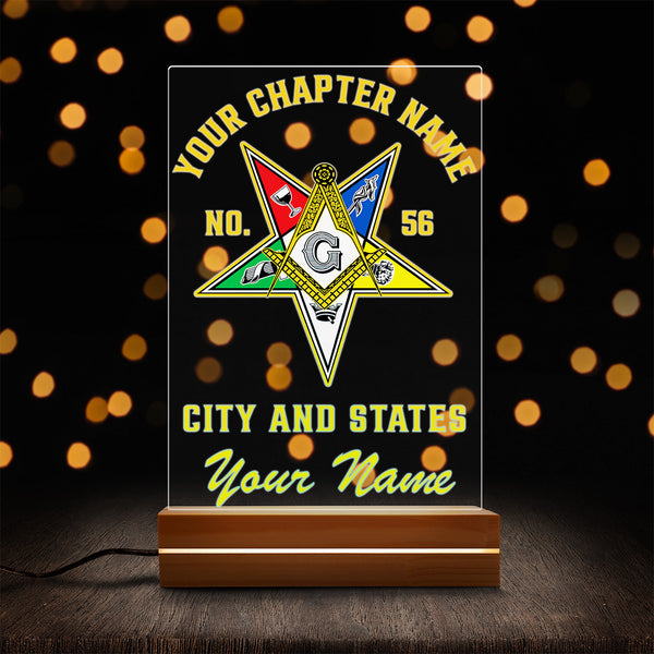 Custom Order Of The Eastern Star OES Night Light