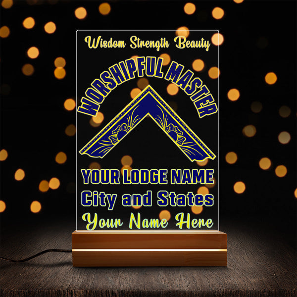 Custom Worshipful Master Night Light