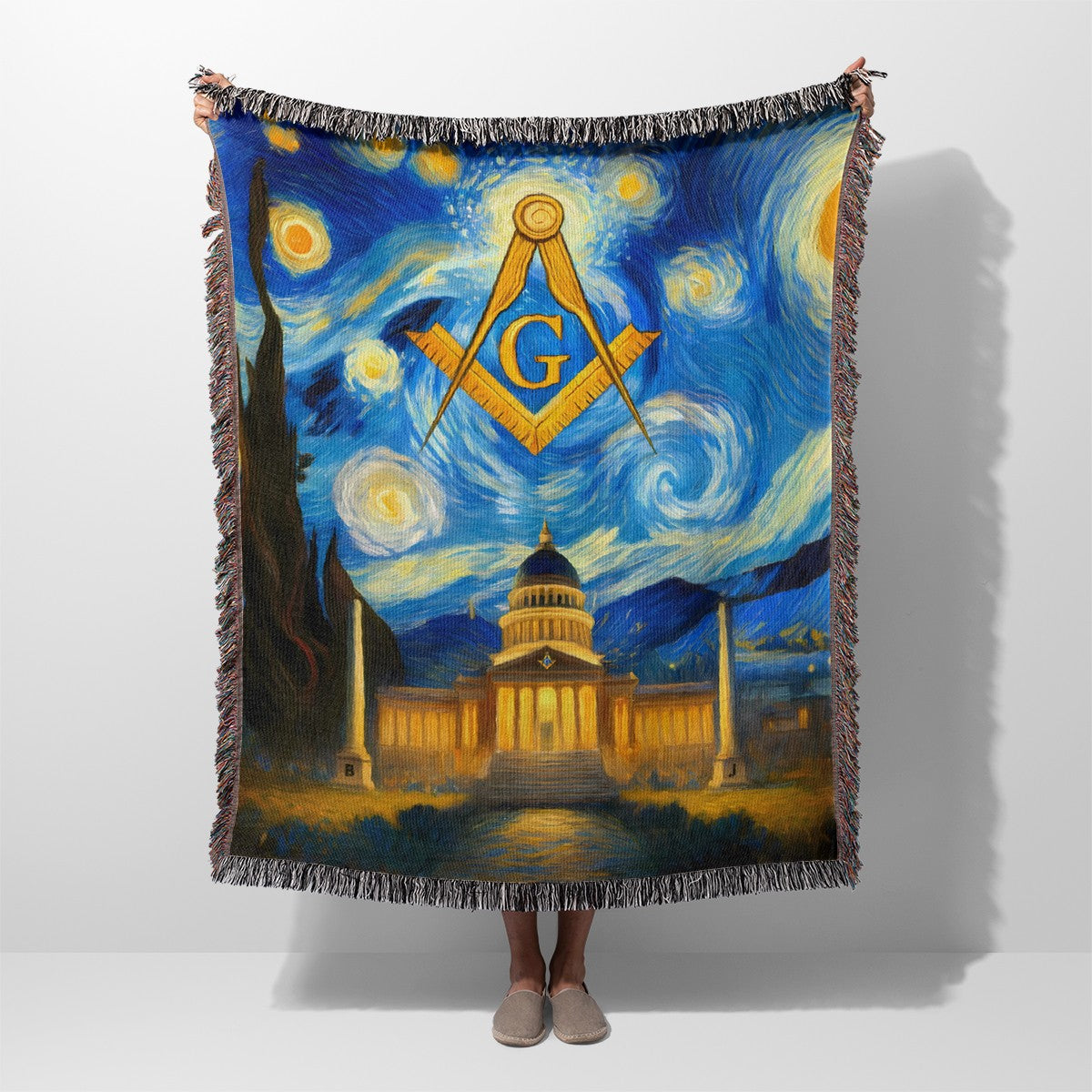 Masonic Night Heirloom Woven Blanket