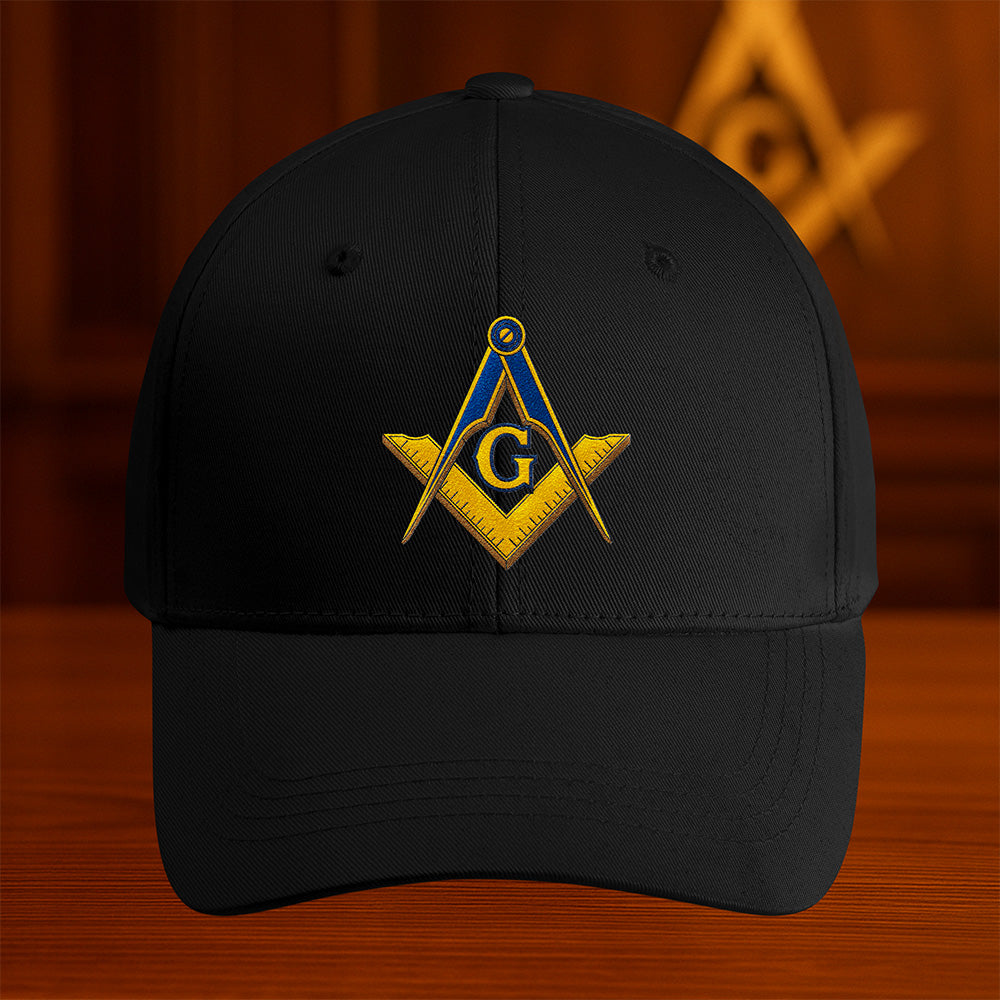 Masonic Square and Compass Hat - Embroidered