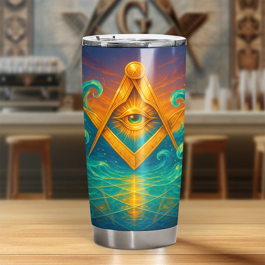 Ocean Of Light Masonic Tumbler