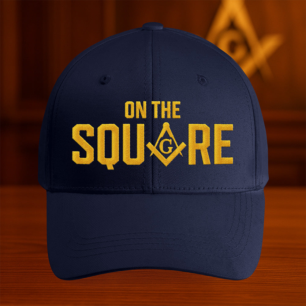 On The Square Hat - Embroidered