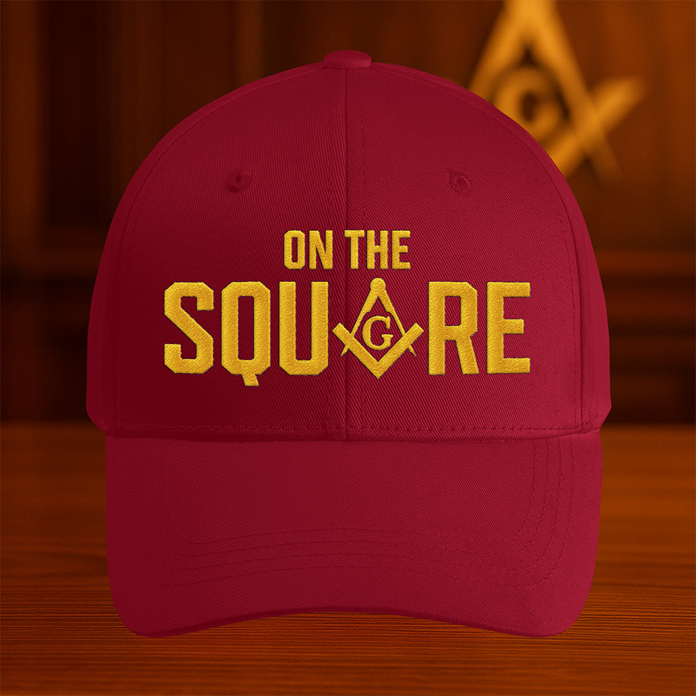 On The Square Hat - Embroidered