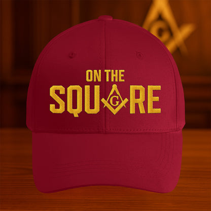 On The Square Hat - Embroidered