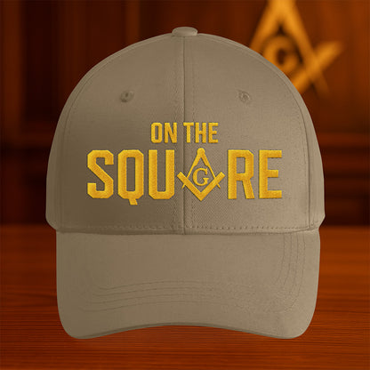 On The Square Hat - Embroidered