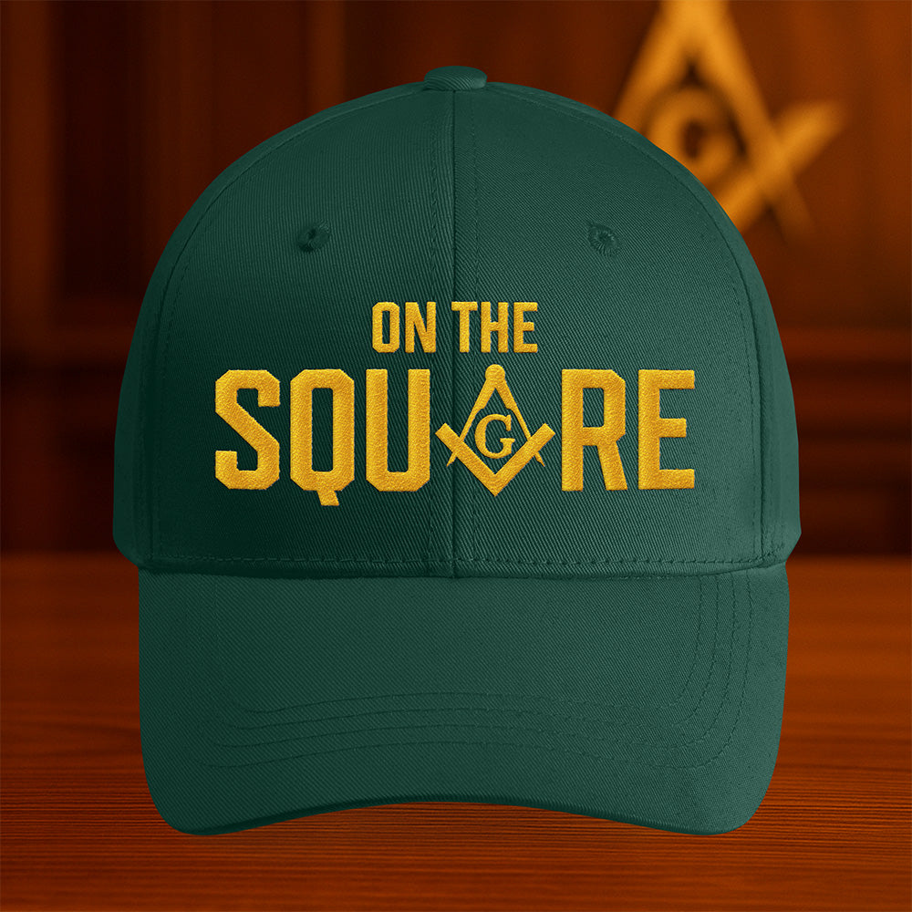 On The Square Hat - Embroidered
