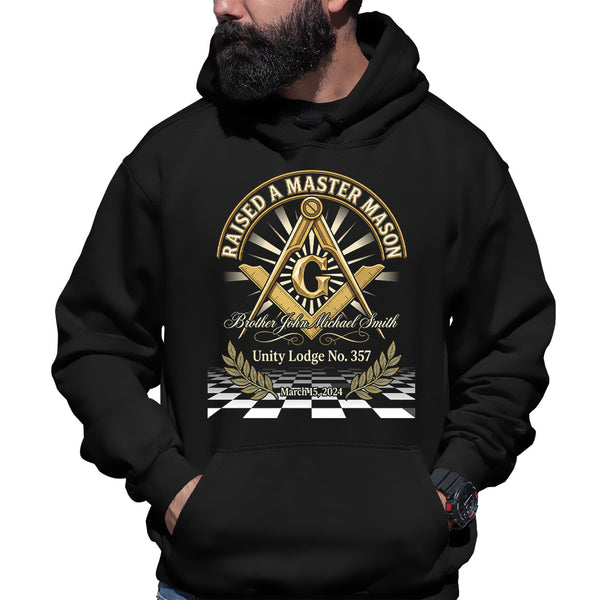 Personalized Master Mason Raising Day Hoodie