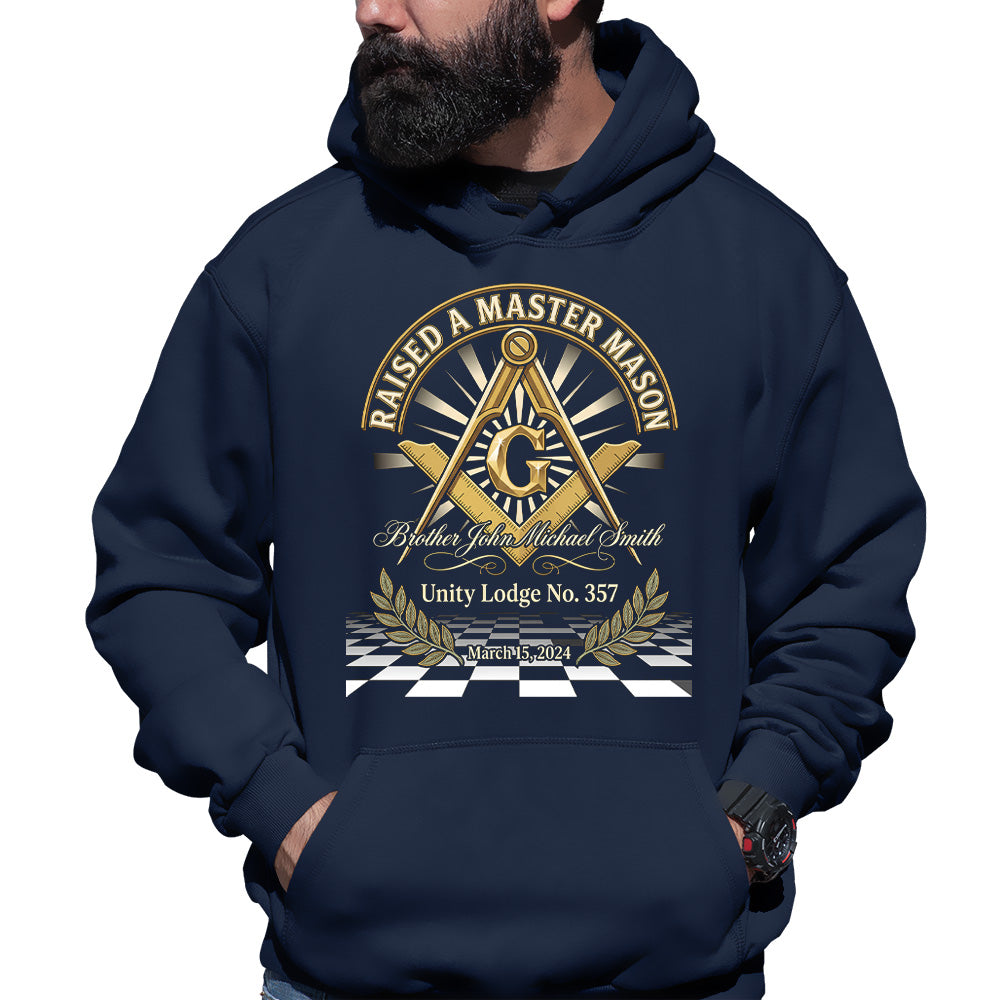 Personalized Master Mason Raising Day Hoodie