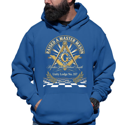 Personalized Master Mason Raising Day Hoodie